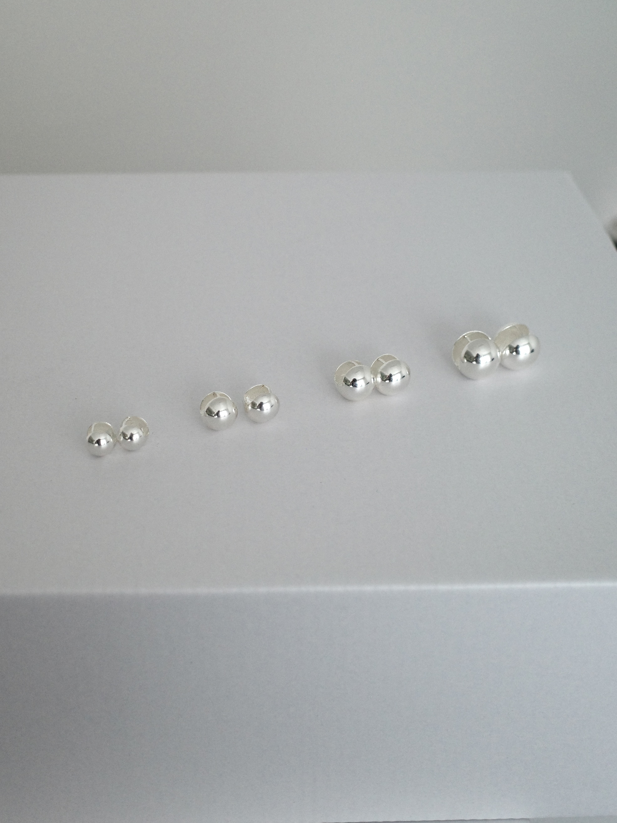 [10mm 바로배송] ball earring (silver)